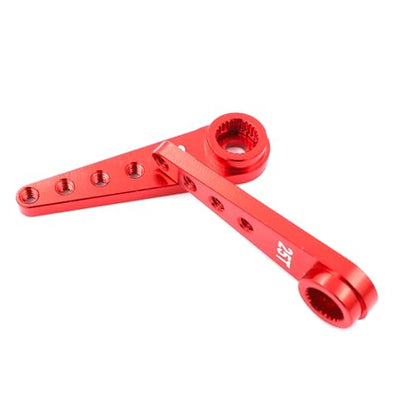 6PCS Aluminum 25T Servo Horn 37mm for Futaba Savox Power(Red) | 25 Teeth Extension Steering Arm Server,Compatible with Futaba Savox Power HD HSP MG995 MG996 Servos,CNC Machining - color: 6pcs Red