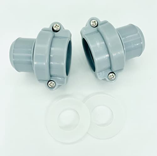 Replacement Coupling Connector Seal Kit for Coleman Lay-Z-Spa 1A+2B/C | Pump Fittings Screw Nut Nipple, Leak Repair Washers Gaskets, Durable Rubber, Easy Install, Fix E02 Error - color: 1A2BC Split nut