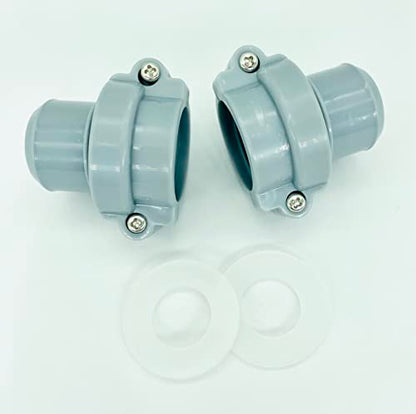 Water Pipe Coupling Replaces Coleman Lay-Z-Spa | Rubber Seal Washers, 2-Pack, Fits B/C, Screw Nut & Nipple - color: 2BC Split nut