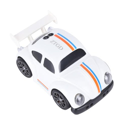 Remote Control Car Toy 3 Modes Smart Sensor Escaping Following Beetle Car Toddlers Boys Educational RC Drift Stunt Vehicle with Sound Light 5.12 Inch Size Blue CompactWhite - color: White
