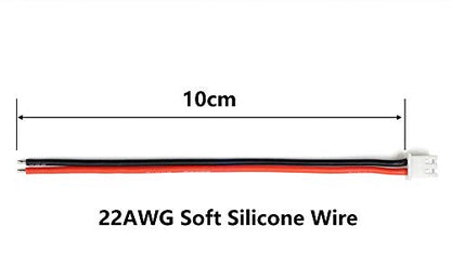 5 Pairs JST-XH 2.54mm 1S 2 Pin Balance Plug Lead Socket Male and Female Connector with 10cm Silicone Wire Cables for Woodland Just Plug Lights 3D Printer