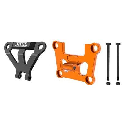 Aluminum 7075 Alloy Front Bulkhead Mount Strengthen & Front Bumper Support Mount for Traxxas 1/16 Mini Maxx 4WD RTR Brushless Monster Truck 107154-1 Upgrades - Orange