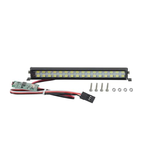 RC Light Bar 32 LED 4.02 Inch Aluminum RC Lights RC Crawler Accessories for Axial SCX10 Traxxas TRX4 TRX6 Arrma Senton Redcat GEN7 1/8 1/10 Scale Rock Crawler Truck RC Car Roof Light Kit