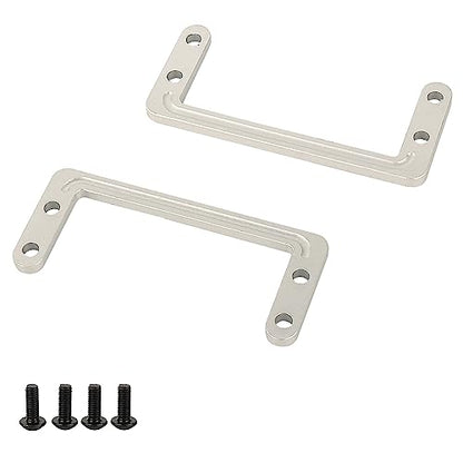 Metal Aluminum Alloy Servo Mount for 1/10 RC Crawler Axial SCX10 LCG Car DIY Chassis Frame Kit Upgrade Parts (Silver) - color: Silver
