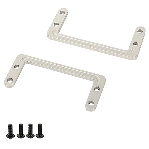 Metal Aluminum Alloy Servo Mount for 1/10 RC Crawler Axial SCX10 LCG Car DIY Chassis Frame Kit Upgrade Parts (Silver) - color: Silver