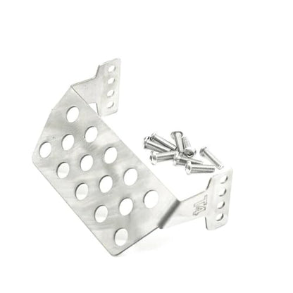 RC Car Accessories for TRX4 1/10 RC Crawler Car Upgrade Parts Stainless for Chassis Armor Aluminum Axle Protector Skid Plate Replacement Car Accessories(Front and Rear) - size: Front and Rear