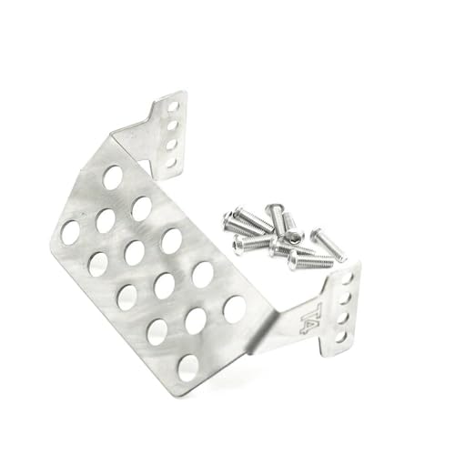 RC Car Accessories for TRX4 1/10 RC Crawler Car Upgrade Parts Stainless for Chassis Armor Aluminum Axle Protector Skid Plate Replacement Car Accessories(Front and Rear) - size: Front and Rear