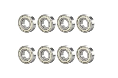 8-Pack 633-ZZ Double Rubber Sealed deep Groove Ball Bearings, 3MMx13MMx5MM, pre-Lubricated, Stable Performance, and Cost-Effective Ball Bearings - size: 633ZZ