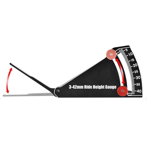 RC Car Ride Height Gauge Aluminum RC Car Wheel Height Rim Camber 3-42mm Adjustable Measuring Ruler