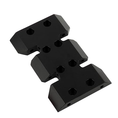 LCG Adjustable Transmission Mount Gearbox Skid Plate for 1/10 RC Crawler Axial SCX10 Lower Center of Gravity Metal Upgrade Part (Black) - color: Black