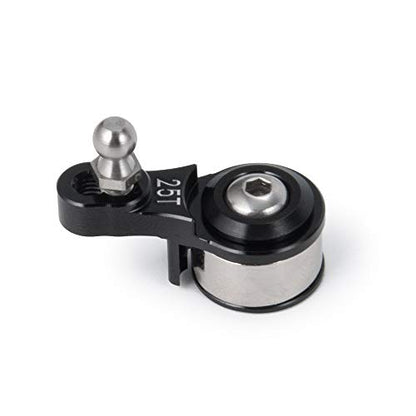 2PCS Alloy 25T Steering Servo Arm Horn, Black | Upgrade Parts, For 1/10 RC Tra-xxas TRX-4, Crawler Car - color: Black