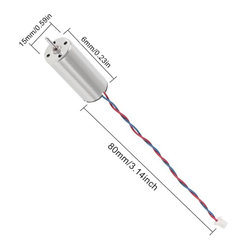 4PCS 615 Motor Coreless Brushed Motors 6x15mm 19000KV Mini DC Motor with Terminal Wire JST-1.25 for RC Quadcopter