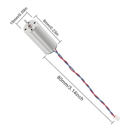 4PCS 615 Motor Coreless Brushed Motors 6x15mm 19000KV Mini DC Motor with Terminal Wire JST-1.25 for RC Quadcopter