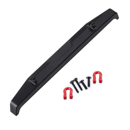 CNC Aluminum Front & Rear Bumper Mounts Set for 1/18 TRX4M RC Car | 26g Front and 16g Rear Bumper with Tow Trailer Hook for 1/18 TRX4M High Trail K10 RC Crawler Car Upgrade Parts