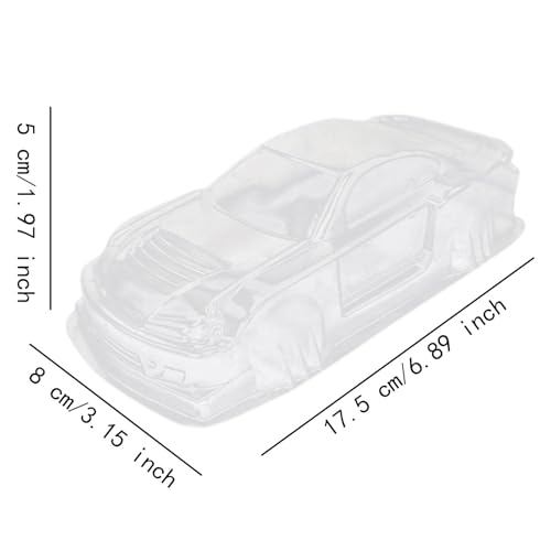 Colaxi 1/16 RC Drift Car Body Shell Clear Sturdy Upgrade Part Kids Adults Gifts Thicken Material Body Shell Housing 98mm Wheelbase