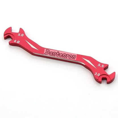 RC Multi-Function Wrench Turnbuckle Nut Ball Joint Remover 3mm 4mm 5mm 5.5mm Universal Repair Tool Aluminum Alloy for 1/10 1/8 1/24 Crawler Truck Off Road Car Boat Drone Airplane (Red) - color: Red
