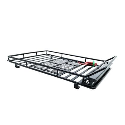 Mobestech Car Roof Luggage Holder Rack Led Light for Crawler Storage Shelf for Outdoor Adventures and Simulation Accessories