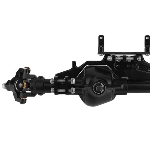 Complete Metal Front Rear Axle for 1/10 RC Rock Crawler Axial Wraith 90018 90020 90045 RR10 90048 90053 (Black) - color: Black
