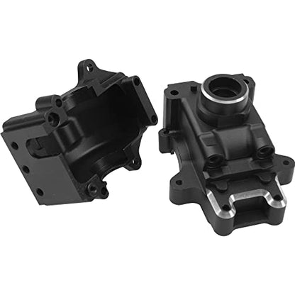 Metal Front/Rear Gearbox Housing Bulkhead Differential Gear Box Cover Case # 9529 Compatible with Traxxas 1/8 Sledge 4WD 95076-4 RC Monster Truck Upgarde Parts (Black) - color: Black