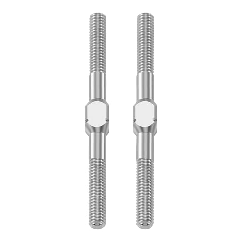 RCHUBAM 2PCS RC Turnbuckles Camber M3 Link Rod for 1/10 TRX-4 Slash 4X4 | 1 Pairs 14mm-50mm Suspension Rod,Alloy Steering Linkage Tie Rods - style: 38mm