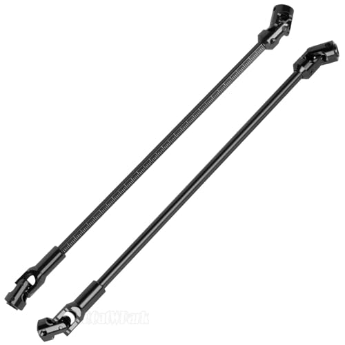Free to Cut Length Drive Shaft Axles Upgrades Part for 1/10 LCG DIY RC Crawler SCX10 I SCX10 II SCX10 III TRX4 Capra,2PCS #45 Steel Universal Joint Driveshaft,Black - color: Black (Free to Cut Length Drive Shaft)