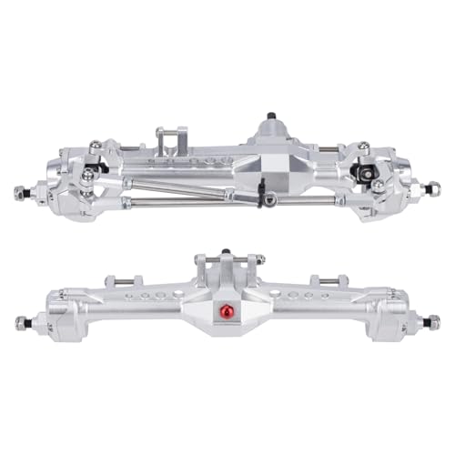 Vanquish F10 Portal Axles, 1/10 RC Aluminum CNC Complete F10 Front & Rear Axles with CNC Machined High Strength Steel Gears for 1/10 RC Crawler Vanquish VS4-10 Axial SCX10 II Upgrades (Silver) - color: Silver