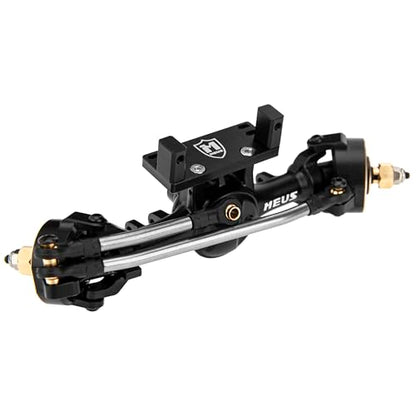 MEUS RACING 5mm ISO V2 TRX4M Axles with Adjustable Servo Mount for TRAXXAS 1/18 TRX4M RC Crawler (Black) - color: Black