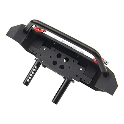 ShareGoo Metal Bumper with Tow Trailer Compatible with Axial SCX10 90046 90047 Traxxas TRX-4 Redcat Gen8 1/10 RC Crawler Car (Front Bumper) - style: Front Bumper