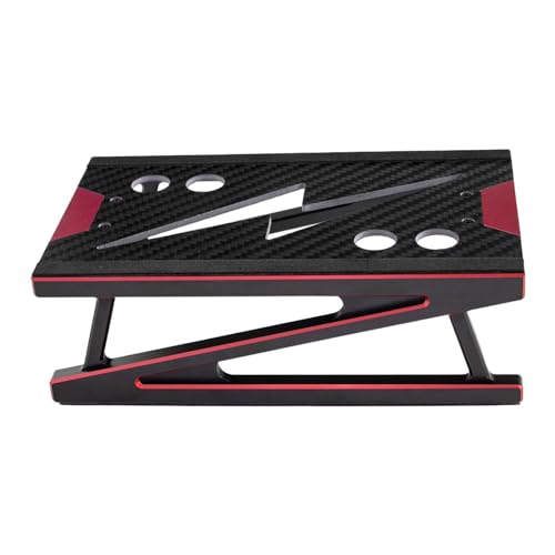 kowaku RC Car Model Stand Aluminum Repair 1/8 1/10 Scale Model Work Stand Mat Repair for Buggies, Red - color: Red
