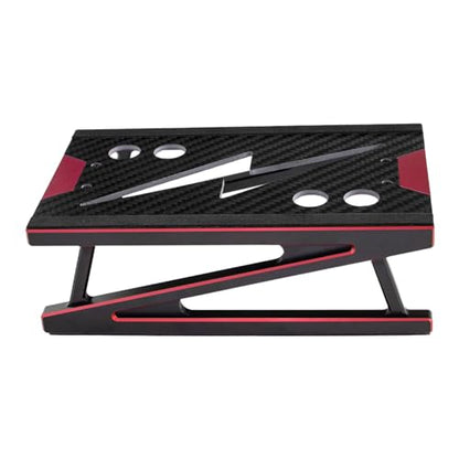 Aluminum Stand, Aluminum Repair Station, Car Model 1/8 1/10 Scale, Repair Work, for Trucks, Cars, Red - color: Red