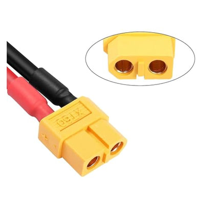 XT60 To O Terminal Cable XT60 Female To O Connector Cable With 1M 12awg Silicon Wire For RC Car Lipo Battery Parts Replacement Upgrade Use RC Upgrade Parts