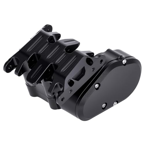 Ultralight Aluminum Transmission Skid Plate Kit,Gearbox with Metal Gears Set for 1/30 Axial SCX30 Upgrade Parts (Black) - color: Black