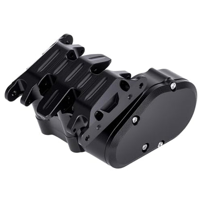 Ultralight Aluminum Transmission Skid Plate Kit,Gearbox with Metal Gears Set for 1/30 Axial SCX30 Upgrade Parts (Black) - color: Black