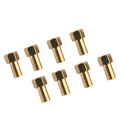 8Pcs Brass RC Hex Nut, Durable Wheel Lock Replacement for 1/24 Scale RC Crawler Off-Road Hobbyists and Enthusiasts