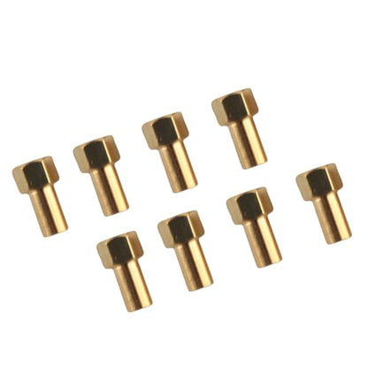 8Pcs Brass RC Hex Nut, Durable Wheel Lock Replacement for 1/24 Scale RC Crawler Off-Road Hobbyists and Enthusiasts