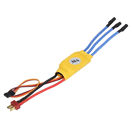 Brushless Motor ESC 30A 300000RPM High Speed Multi-Protection Auto Throttle Brushless Electronic Speed Controller for 2 Pole Internal Rotation Motor