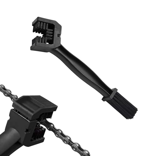 1PCS Bike or Motorcycle Chain Washer, Bicycle Cleaning Chain Double-Ended Brush, Black Durable Motor Chain Gears Cleaning Square Head Brushes, Universal Cleaning Tool (Black/1PCS) - color: Black/1PCS