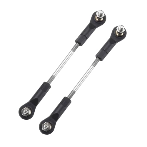 MECCANIXITY 2Pcs Adjustable Turnbuckles Camber Link, 64-74mm Turnbuckle Rod Steering Servo Linkage with M3 Ball Head Rod Ends for RC Car Replace Parts - size: 64-74mm