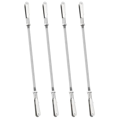 MECCANIXITY 4 Pcs Metal Clip Pushrod Connector Linkage, 304 Stainless Steel M3 Threaded Rod with Metal Clip for RC Plane Fixed Wing Aircraft DIY Models Parts, 203mm/7.99" - size: M3 x 203mm