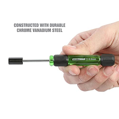 OEMTOOLS 22562 7 Piece Precision Nut Driver Set, Green and Black, Metric Nut Drivers for Jewelry and Electronics, Metric 3-6 MM Nut Driver Set - style: Metric Nuts
