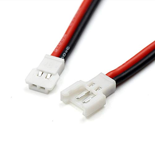 10 Pairs 2.0mm Spade 2P Cable 8cm Lead Plug Connector Male and Female for 1S Lipo Battery Charging Drone Syma X5C X5SW SNAPTAIN S5C
