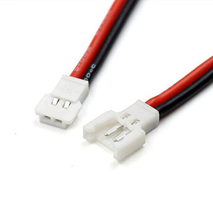 10 Pairs 2.0mm Spade 2P Cable 8cm Lead Plug Connector Male and Female for 1S Lipo Battery Charging Drone Syma X5C X5SW SNAPTAIN S5C