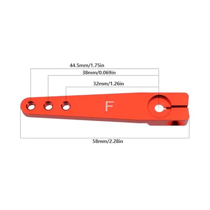 2Pcs 1.75inch 25T Servo Arm Horn Aluminum with Screw Compatible with Futaba Hitec Savox Power HD Servo Motors Fit RC Airplane Car