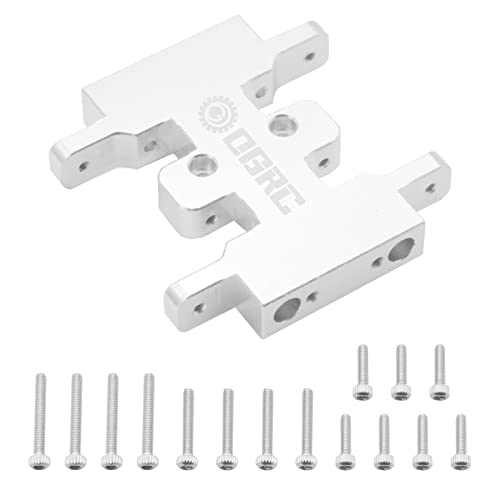 OGRC Aluminum Alloy Gearbox Mount Transmission Plate Gearbox Base Upgrade Parts for SCX24 C10 JLU Deadbolt Gladiator Bronco Axial 1/24 Crawler Car (Silver) - color: Silver