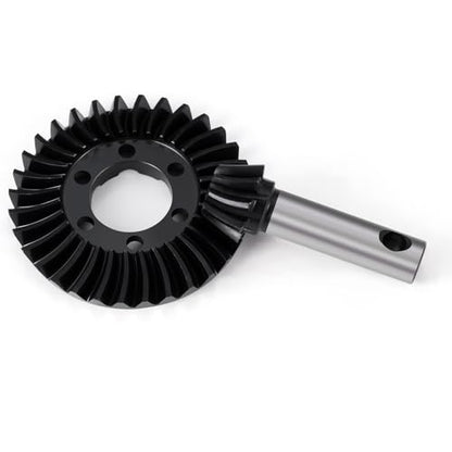 Diff Ring&Pinion Gear 32/9T 1.35M for Axial SCX6 JLU JeepTrail | Honcho AXI05000 AXI05001 1/6 RC Crawler Upgrade Parts Steel Front or Rear Spiral Cut Differential Gears - size: 32T/9T/1.35 Mod