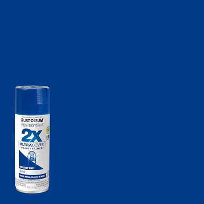 Rust-Oleum 334027 Painter's Touch 2X Ultra Cover Spray Paint, 12 oz, Gloss Brilliant Blue (Pack of 4) - color: Gloss Brilliant Blue, size: 12 Ounce (Pack of 4)