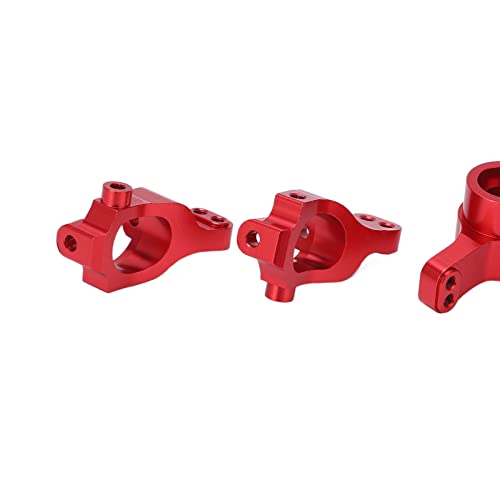 RC Block C Hub Carrier, Aluminum Alloy Steering Cup Upgrade Part Set for LOSI 22S 1/10 Rear Drive Short Course Truck (Red - color: Red
