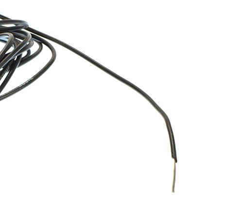 10' Black 22 Gauge Super Flexible High Strand Battery/Motor Silicone Insulated Copper Wire #1191