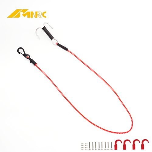 Metal Winch Trailer Tow Hooks & Elastic Force Escape Rope Kinetic Winch Strap for 1/10 RC Crawler Car Axial SCX10 II III 90046 TRX4 D90 Redcat Gen7 Gen8 RC4WD Upgrades Part