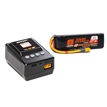 Spektrum Accessories Smart Powerstage 3S Air Bundle: G2 2200mAh 3S LiPo IC3 & S155 Charger, SPMXPSA400
